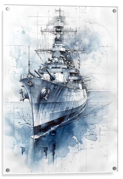 Royal Navy Ship Acrylic by Airborne Images