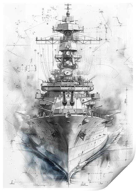 Royal Navy Ship Print by Airborne Images