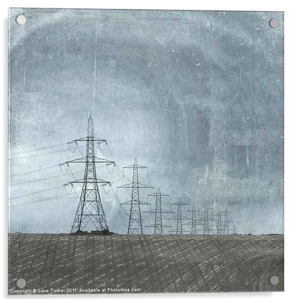 Pylons Acrylic by Dave Turner