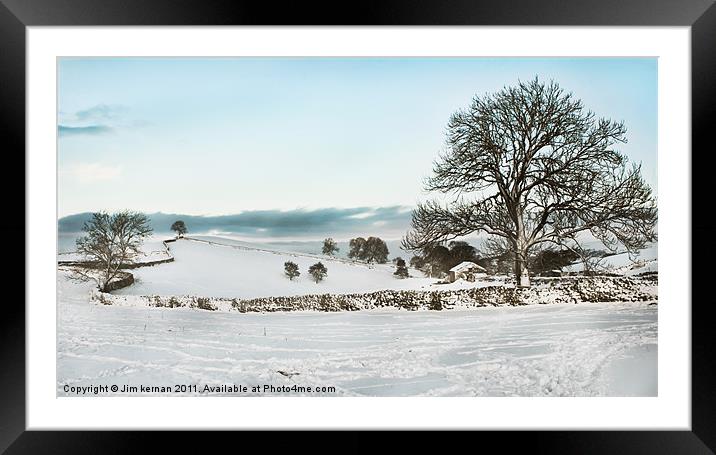 A Snowy Day Framed Mounted Print by Jim kernan