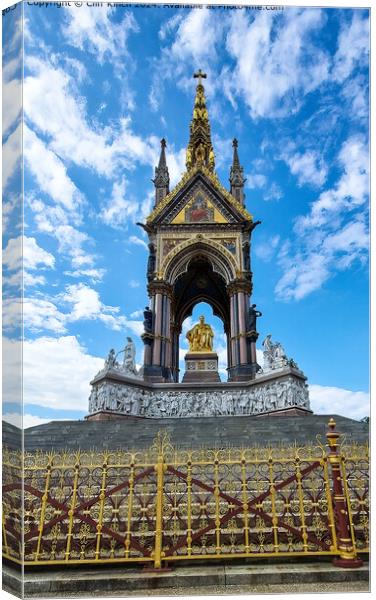 Blue Skies over the Albert Memorial  Canvas Print by Cliff Kinch