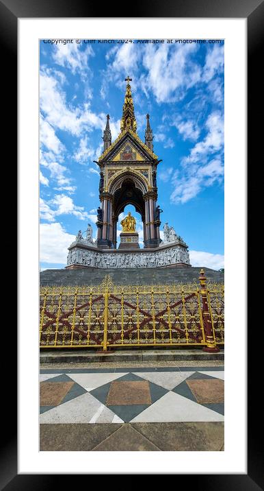 Blue Skies over the Albert Memorial Framed Mounted Print by Cliff Kinch