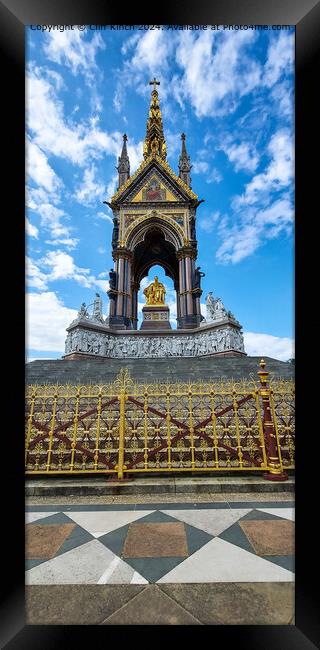 Blue Skies over the Albert Memorial Framed Print by Cliff Kinch