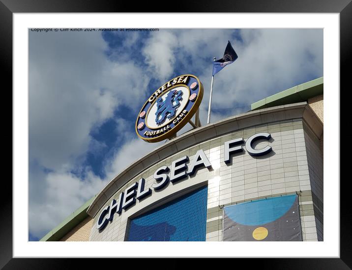 Chelsea FC Stamford Bridge  Framed Mounted Print by Cliff Kinch