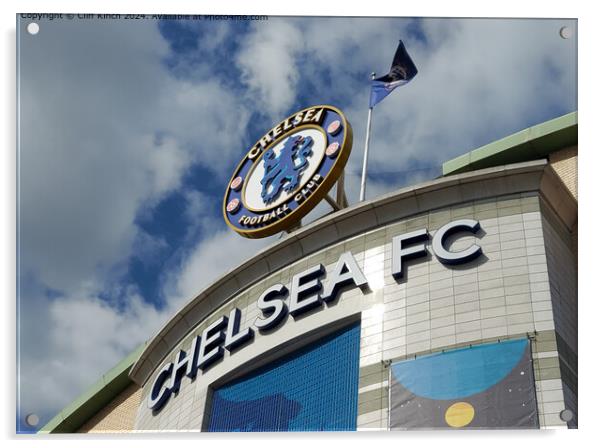 Chelsea FC Stamford Bridge  Acrylic by Cliff Kinch