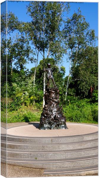 Peter Pan Statue, Hyde Park Canvas Print by Cliff Kinch