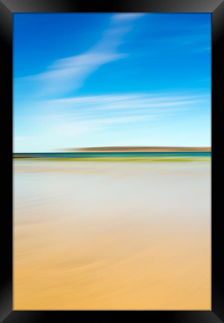 Tranquil Beach Landscape, Scotland Framed Print by Adrian Gavigan