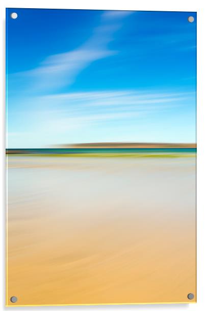 Tranquil Beach Landscape, Scotland Acrylic by Adrian Gavigan