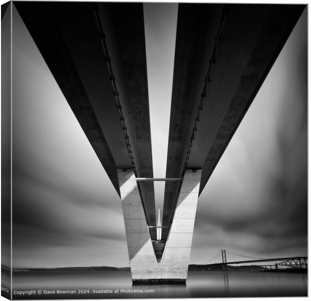 Beneath the Queensferry Crossing Canvas Print by Dave Bowman