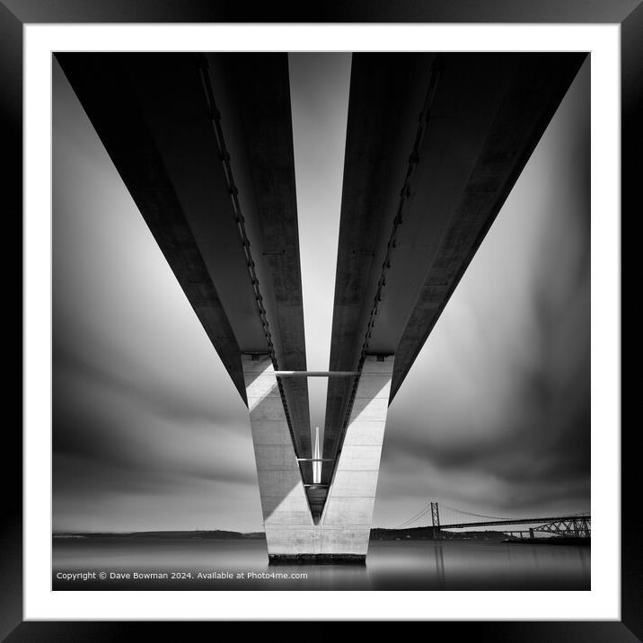 Beneath the Queensferry Crossing Framed Mounted Print by Dave Bowman