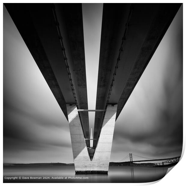 Beneath the Queensferry Crossing Print by Dave Bowman