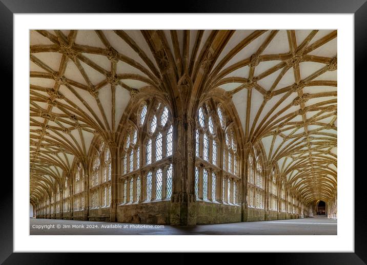 Wells Cathedral Cloisters  Framed Mounted Print by Jim Monk