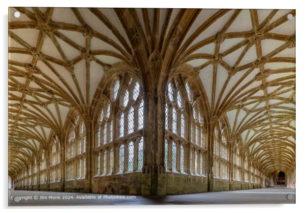 Wells Cathedral Cloisters  Acrylic by Jim Monk