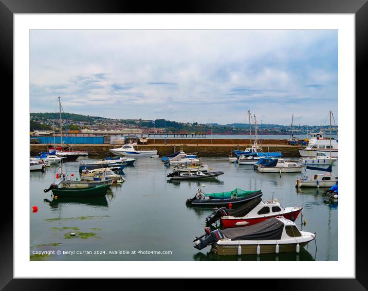 Paignton Harbour  Framed Mounted Print by Beryl Curran