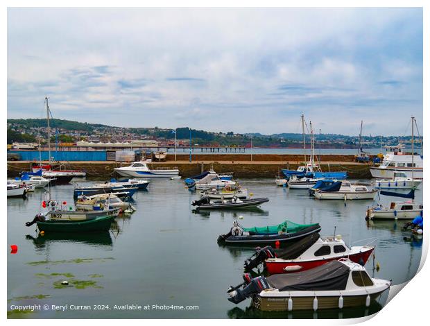 Paignton Harbour  Print by Beryl Curran