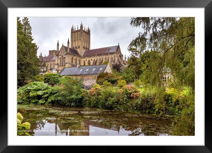 Wells Cathedral from Bishop's Palace Framed Mounted Print by Jim Monk
