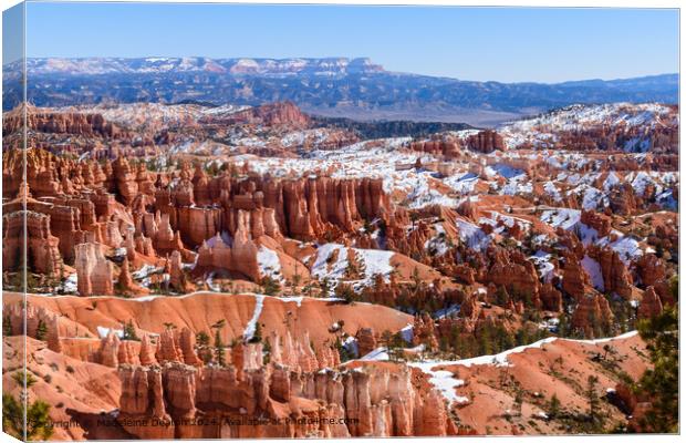 Scenic View of Bryce Canyon from the Queens Garden Trail During Winter Canvas Print by Madeleine Deaton