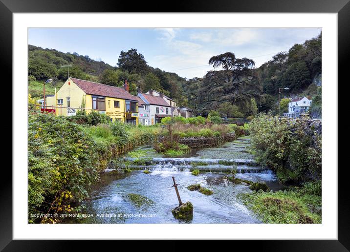 Cheddar Gorge Village Framed Mounted Print by Jim Monk