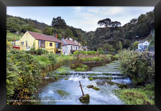 Cheddar Gorge Village Framed Print by Jim Monk