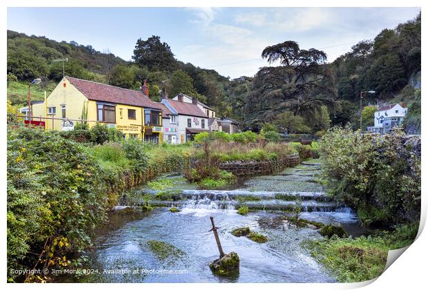 Cheddar Gorge Village Print by Jim Monk