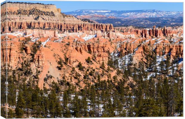 Bryce Canyon Snowy Landscape Canvas Print by Madeleine Deaton