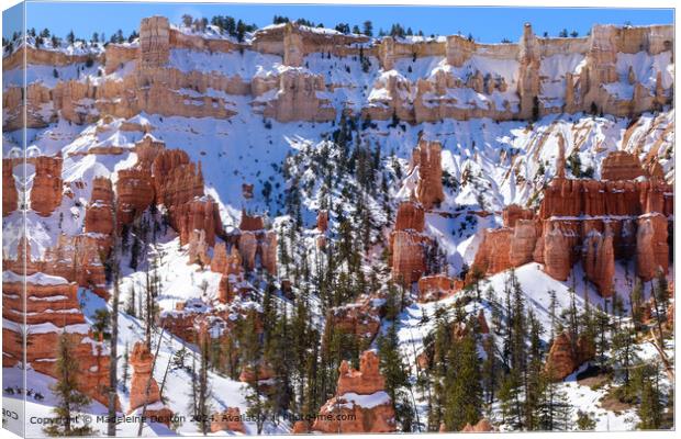Bryce Canyon Snowy Landscape Canvas Print by Madeleine Deaton