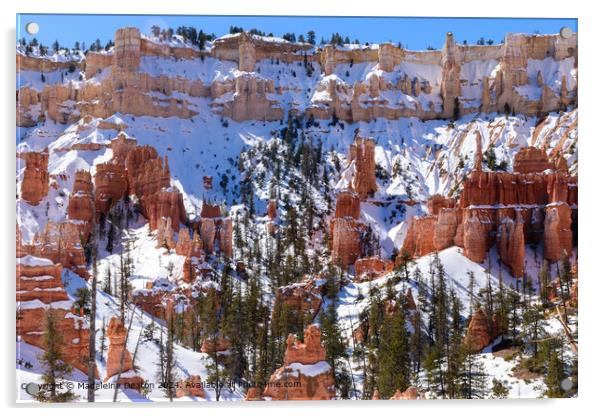 Bryce Canyon Snowy Landscape Acrylic by Madeleine Deaton