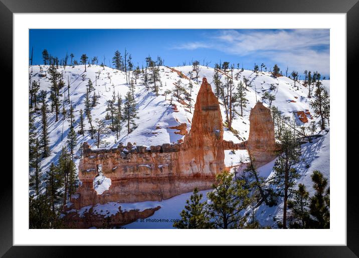 Bryce Canyon National Park Winter Wonderland Framed Mounted Print by Madeleine Deaton