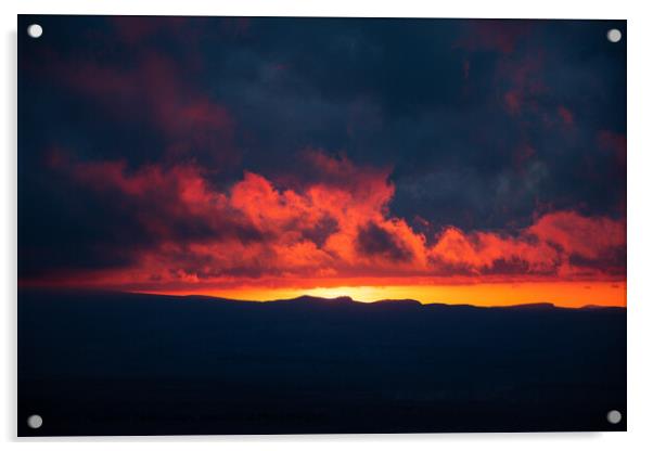 Bryce Canyon Fiery Sunrise Acrylic by Madeleine Deaton