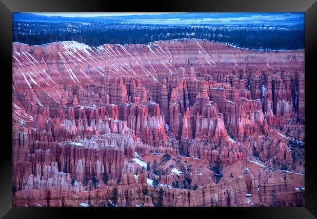 Bryce Canyon Sunrise Hoodoos Framed Print by Madeleine Deaton