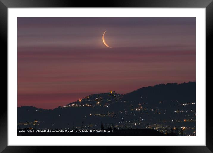 Roma Moonrise Framed Mounted Print by Alessandra Castagnolo