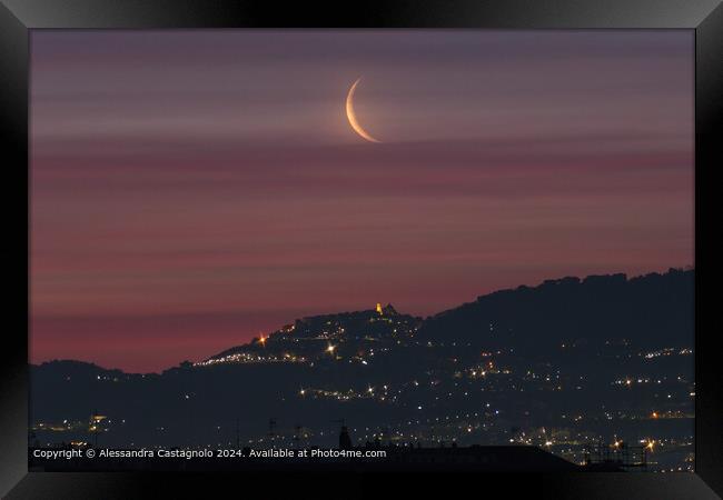 Roma Moonrise Framed Print by Alessandra Castagnolo