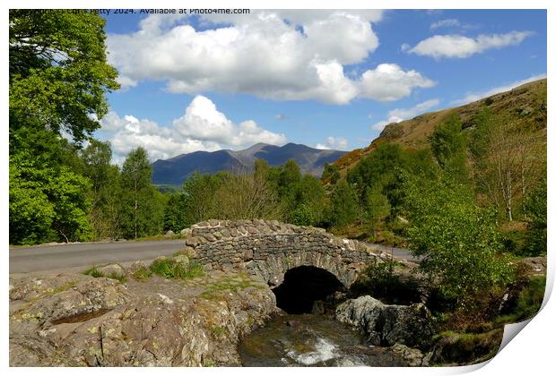 Ashness Bridge, Lake District Print by Chris Petty