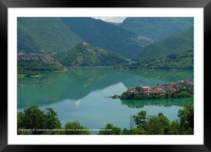 Lake Turano Italian Countryside Framed Mounted Print by Alessandra Castagnolo
