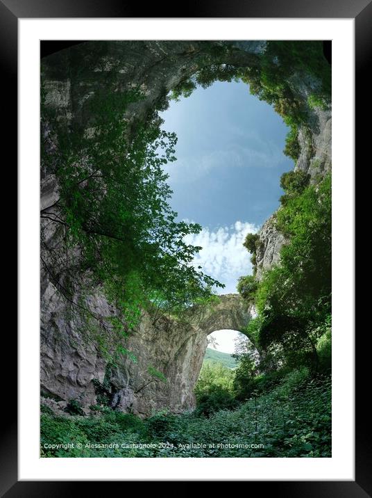 Hole cave and natural arch in Marche Italy Framed Mounted Print by Alessandra Castagnolo