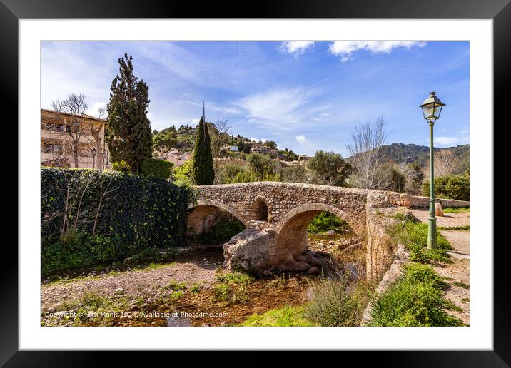 Roman Bridge of Pollenca, Mallorca Framed Mounted Print by Jim Monk