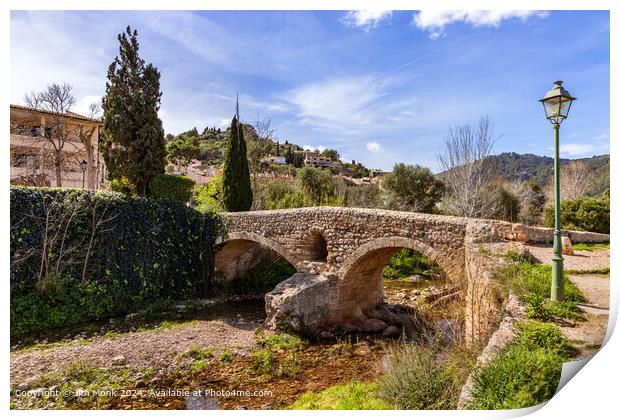 Roman Bridge of Pollenca, Mallorca Print by Jim Monk