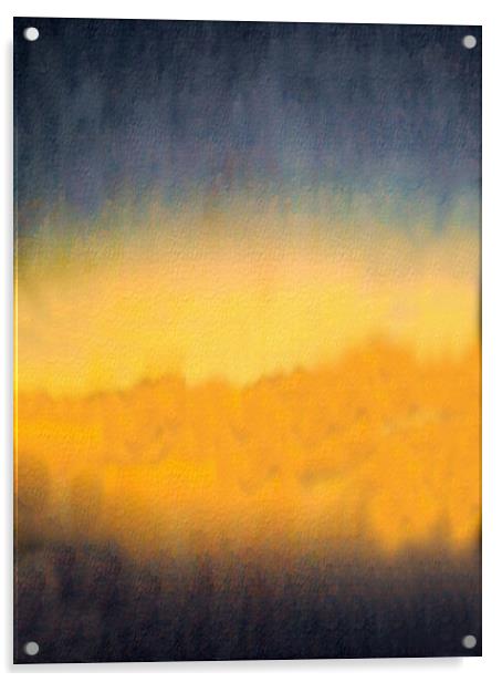 Vibrant  Wilderness Sunrise Abstract Acrylic by Steve Painter