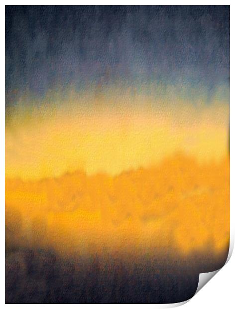Vibrant  Wilderness Sunrise Abstract Print by Steve Painter
