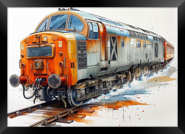 Deltic Diesel Train Framed Print by Steve Smith