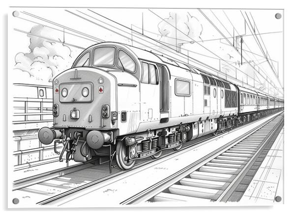 British Rail Class 55 The Deltic Acrylic by Steve Smith