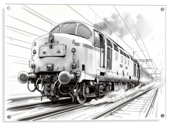 British Rail Class 55 The Deltic Acrylic by Steve Smith