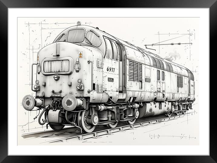 British Rail Class 55 The Deltic Framed Mounted Print by Steve Smith