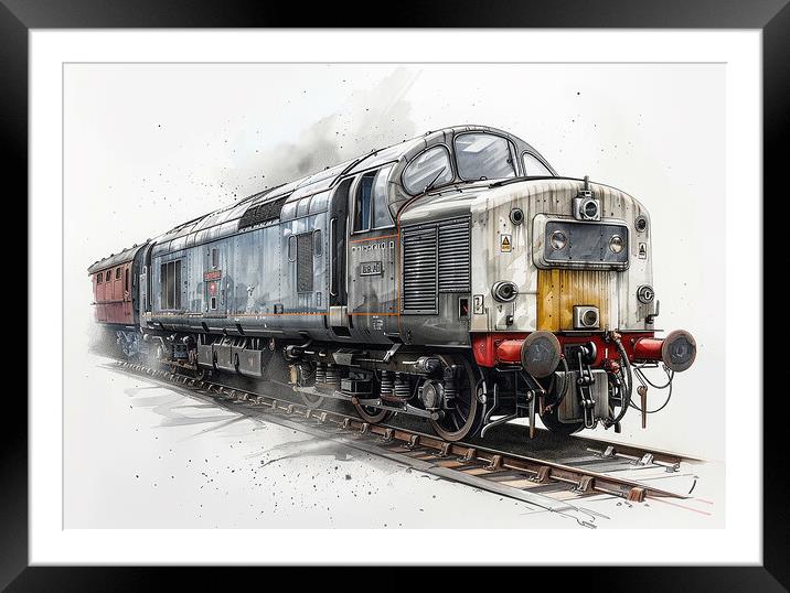 British Rail Class 55 The Deltic Framed Mounted Print by Steve Smith