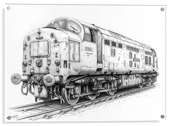 British Rail Class 55 The Deltic Acrylic by Steve Smith