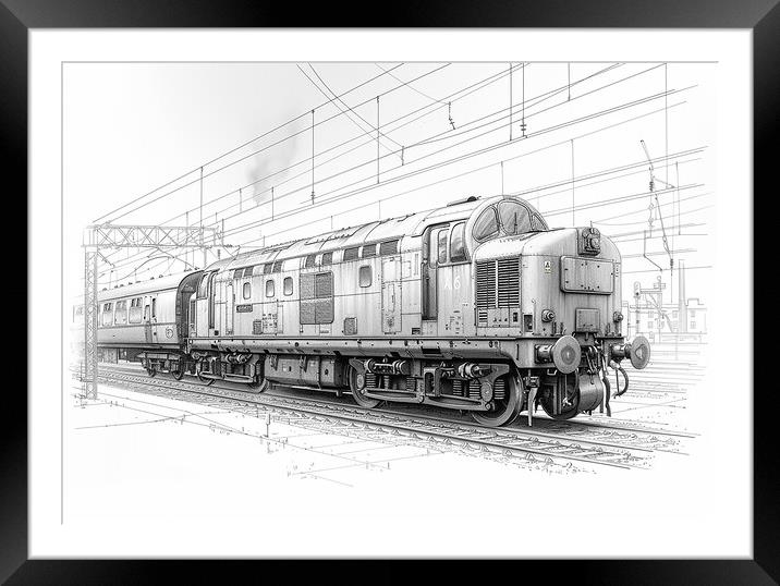 British Rail Class 55 The Deltic Framed Mounted Print by Steve Smith