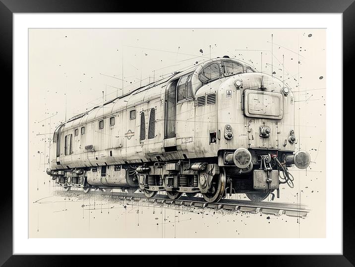 British Rail Class 55 The Deltic Framed Mounted Print by Steve Smith