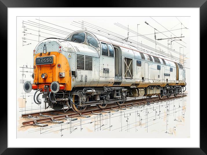 British Rail Class 55 The Deltic Framed Mounted Print by Steve Smith