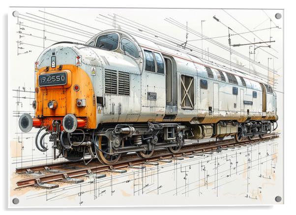 British Rail Class 55 The Deltic Acrylic by Steve Smith