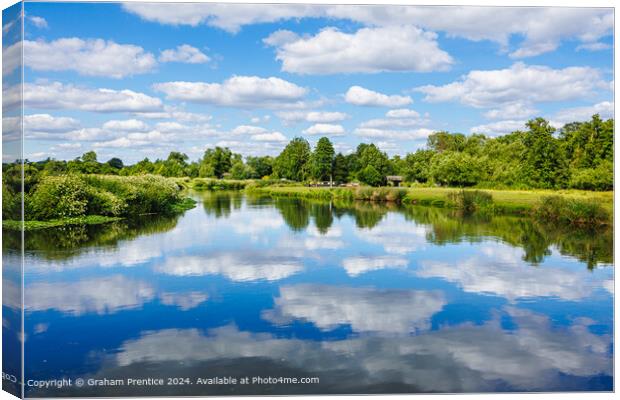 River Wey Reflections Canvas Print by Graham Prentice